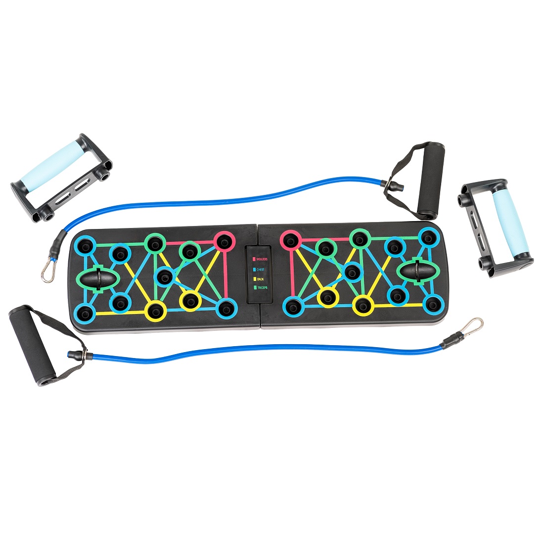 Push up board - ploča za sklekove s elastičnim gumama