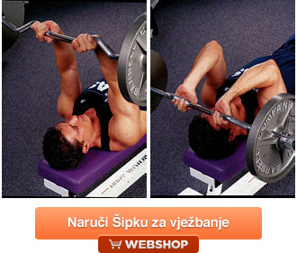 vježbe za triceps - ez šipka