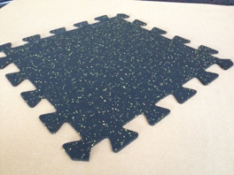 Gumena podna obloga 50 x 50 x 0,5 cm (10% žuti epdm)