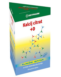 Kalcij citrat + D - 30 šumeće tablete