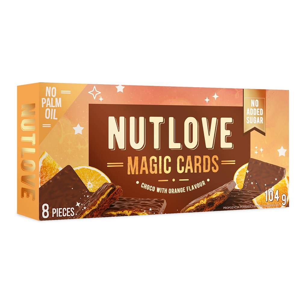 Nutlove Magic Cards (čokolada-naranča) - 104 g