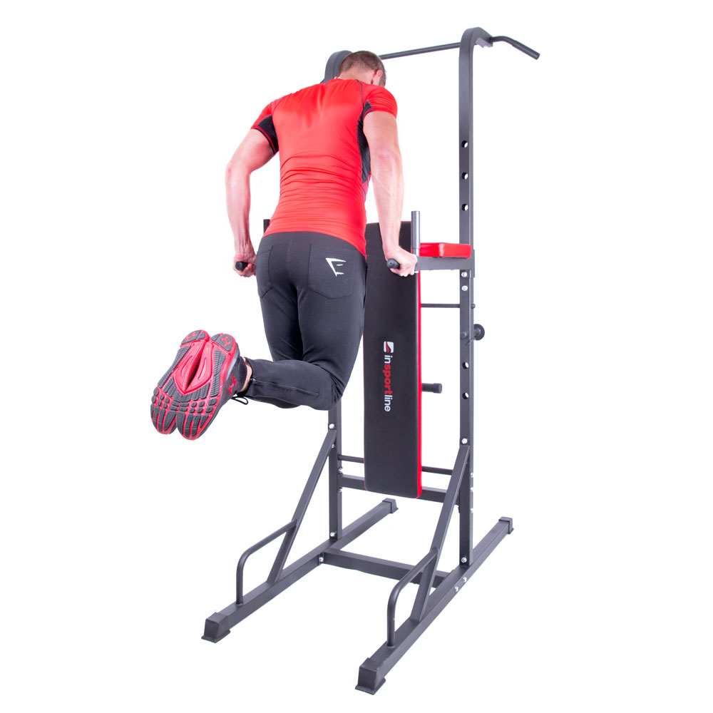 Multi Chin Dip sprava Insportline Power Tower X150 + Komplet utega i šipki - 50 kg