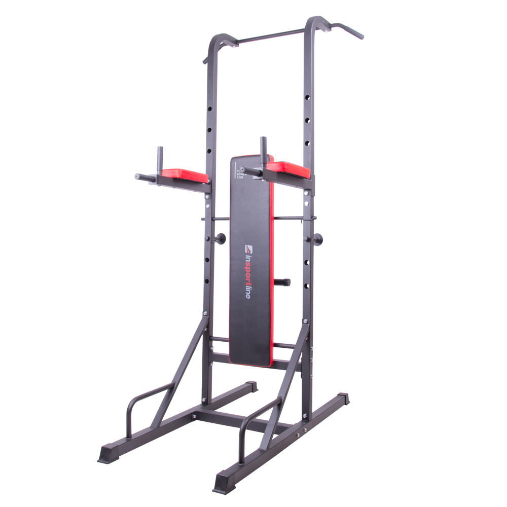 Multi Chin Dip sprava Insportline Power Tower X150 + Komplet utega i šipki - 50 kg