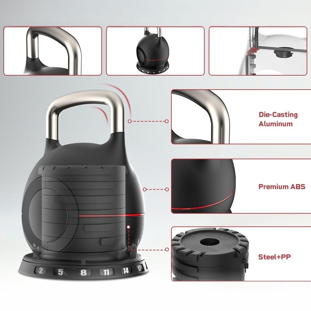 Podesivi kettlebell Insportline Xtrabell 2 - 20 kg