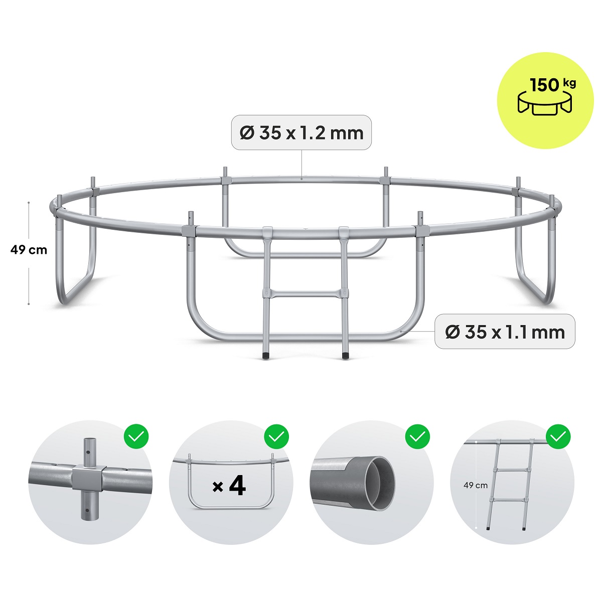 Trampolin sa zaštitnom mrežom Zipro Jump Pro 252 cm