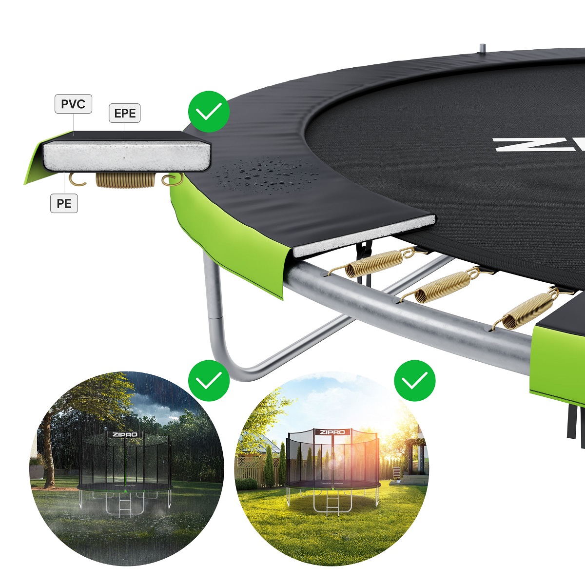 Trampolin sa zaštitnom mrežom Zipro Jump Pro 252 cm