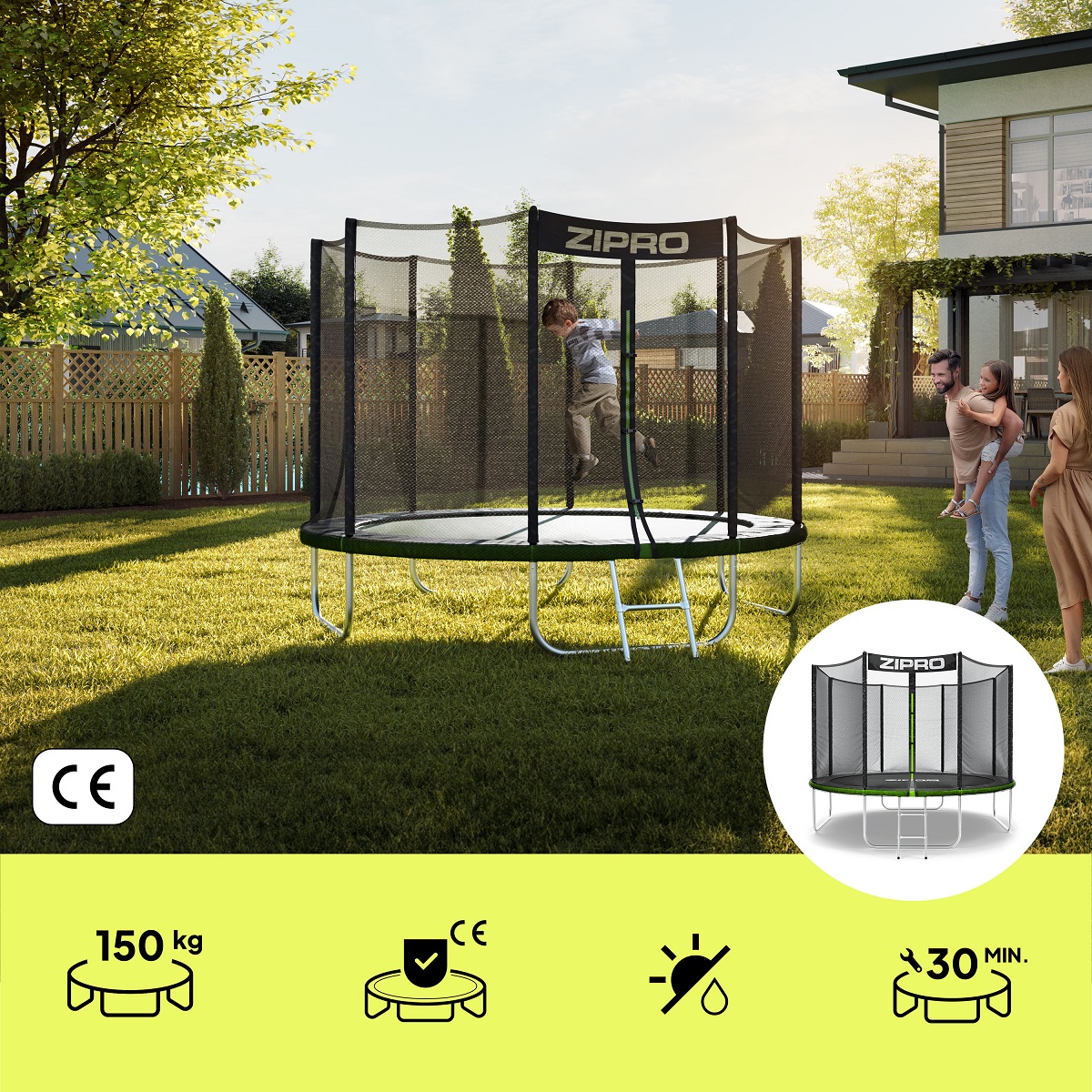 Trampolin sa zaštitnom mrežom Zipro Jump Pro 312 cm