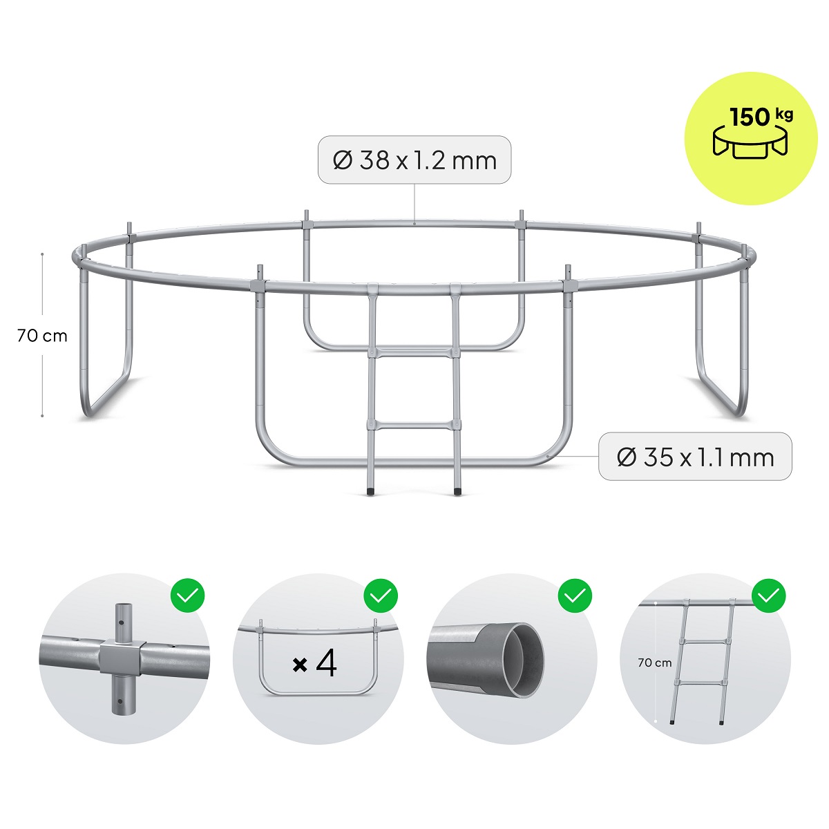 Trampolin sa zaštitnom mrežom Zipro Jump Pro 312 cm