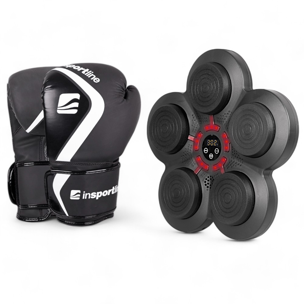 Wall-Mounted Punching Target Insportline Smartpunch + Boksačke rukavice Insportline Shormag