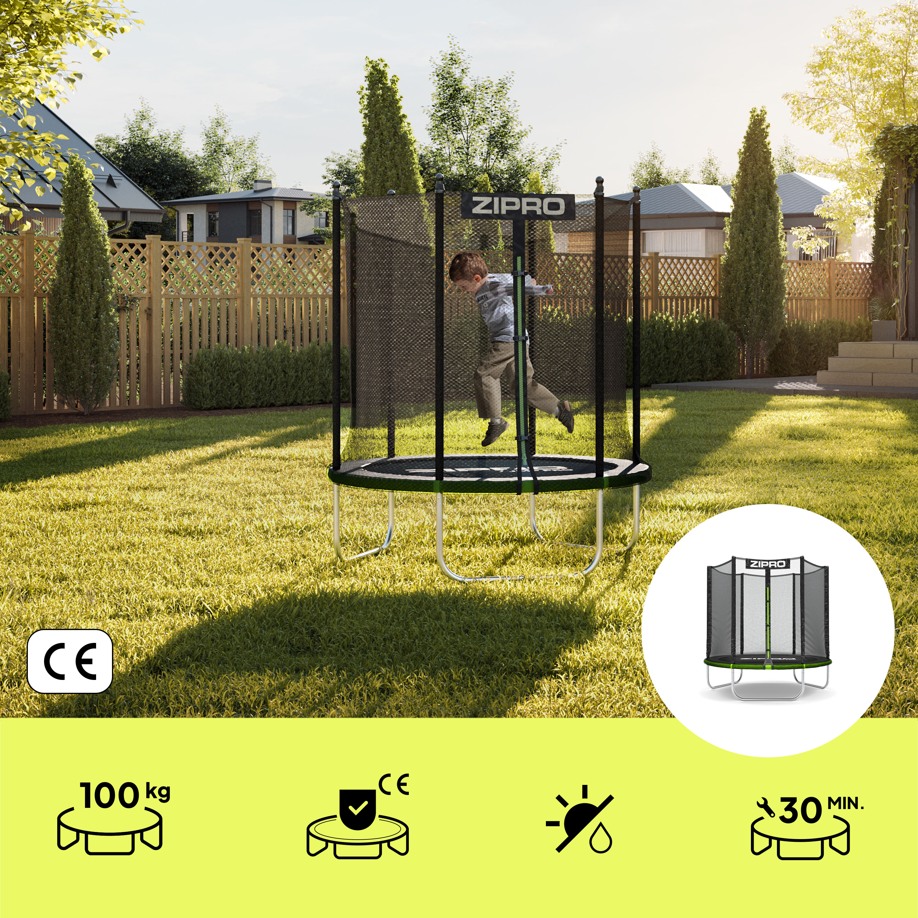 Trampolin sa zaštitnom mrežom Zipro Jump Pro 183 cm