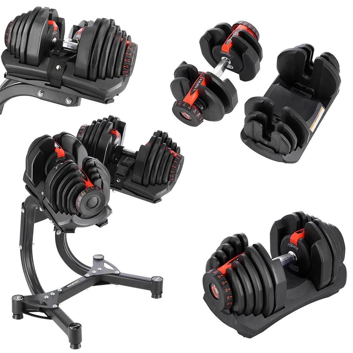 Nosač Smart-Lock bučica + 2x Smart-Lock podesivi uteg Paracot Flex One 40 kg