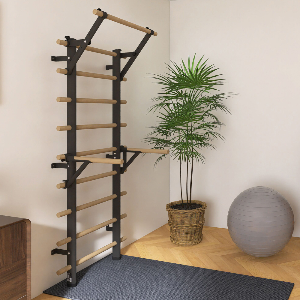 Švedske ljestve Insportline Wootamax 220 x 80 cm s Pull up & Dip šipkama
