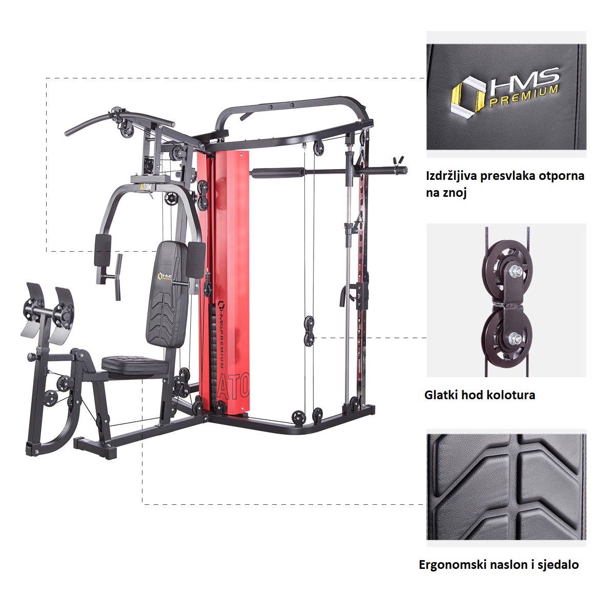 Smith Machine + Multi Gym HMS Atlas Atom 