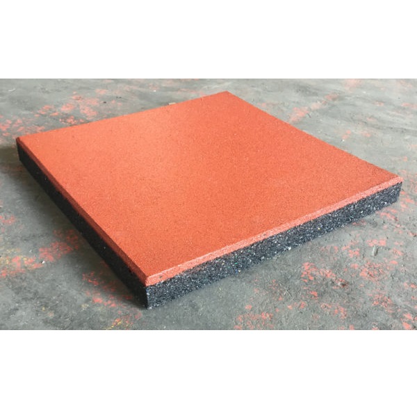 Gumena kvadratna podloga za vanjske terene 50 x 50 x 5 cm (crvena) 