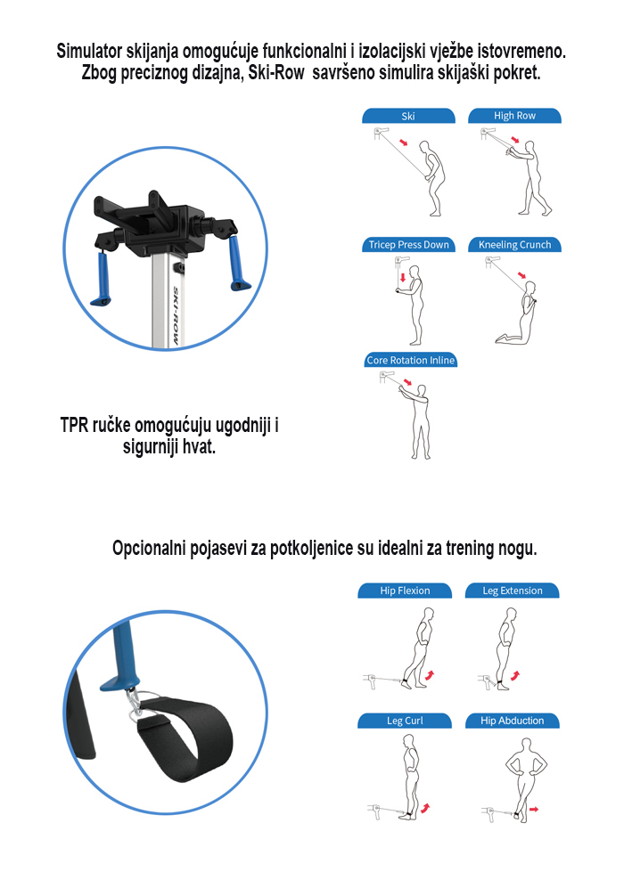 Ski-Row simulator skijanja i veslanja Impulse - fitness.com.hr webshop