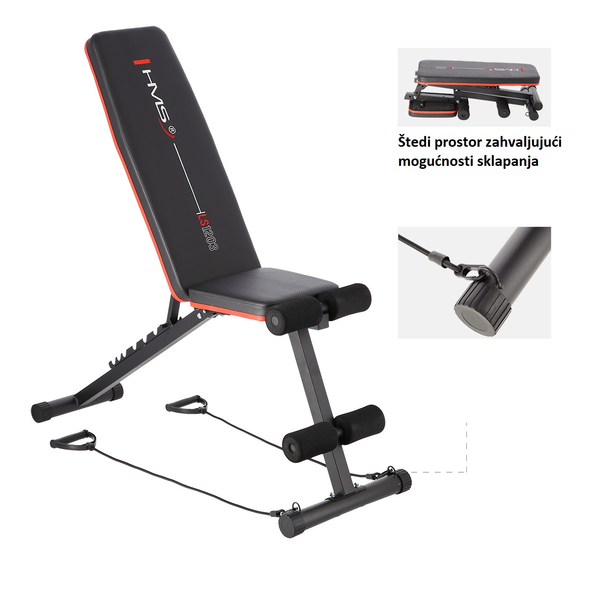 Sklopiva regulirajuća klupa HMS LS1203