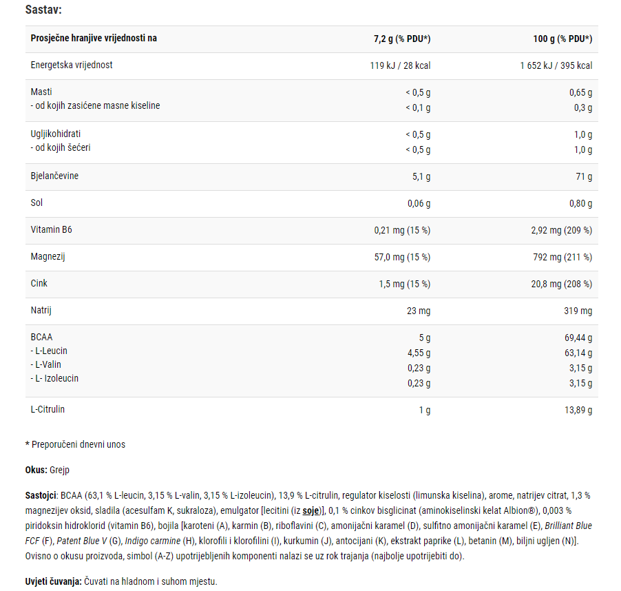 BCAA 20:1:1 Xplode - 500 g