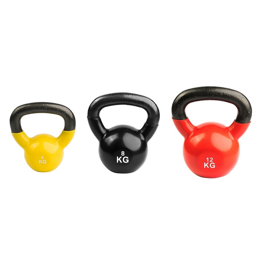Set gumiranih kettlebella 4 / 8 / 12 kg