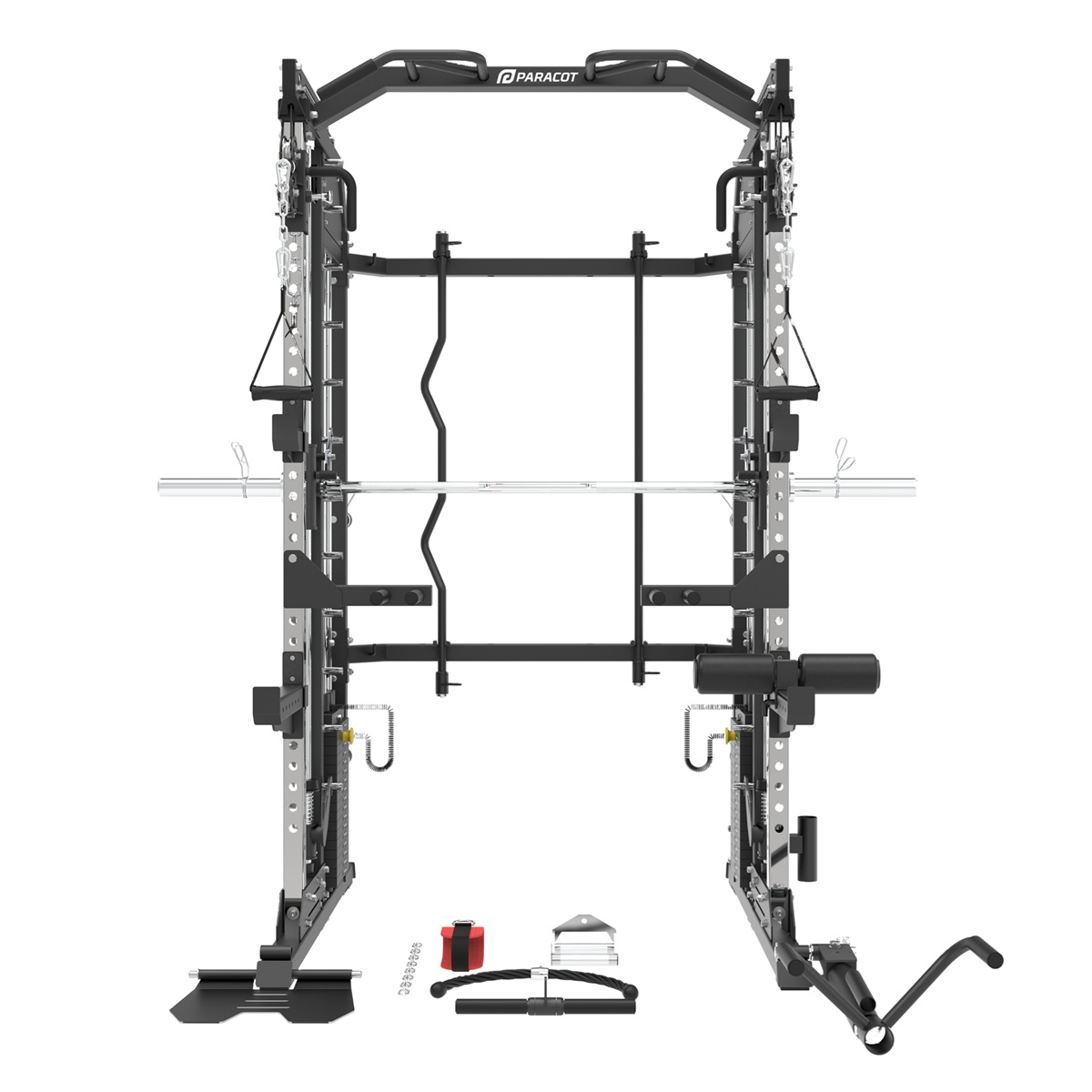 Smith Machine & Power Rack with Cable Pulley Paracot SM100