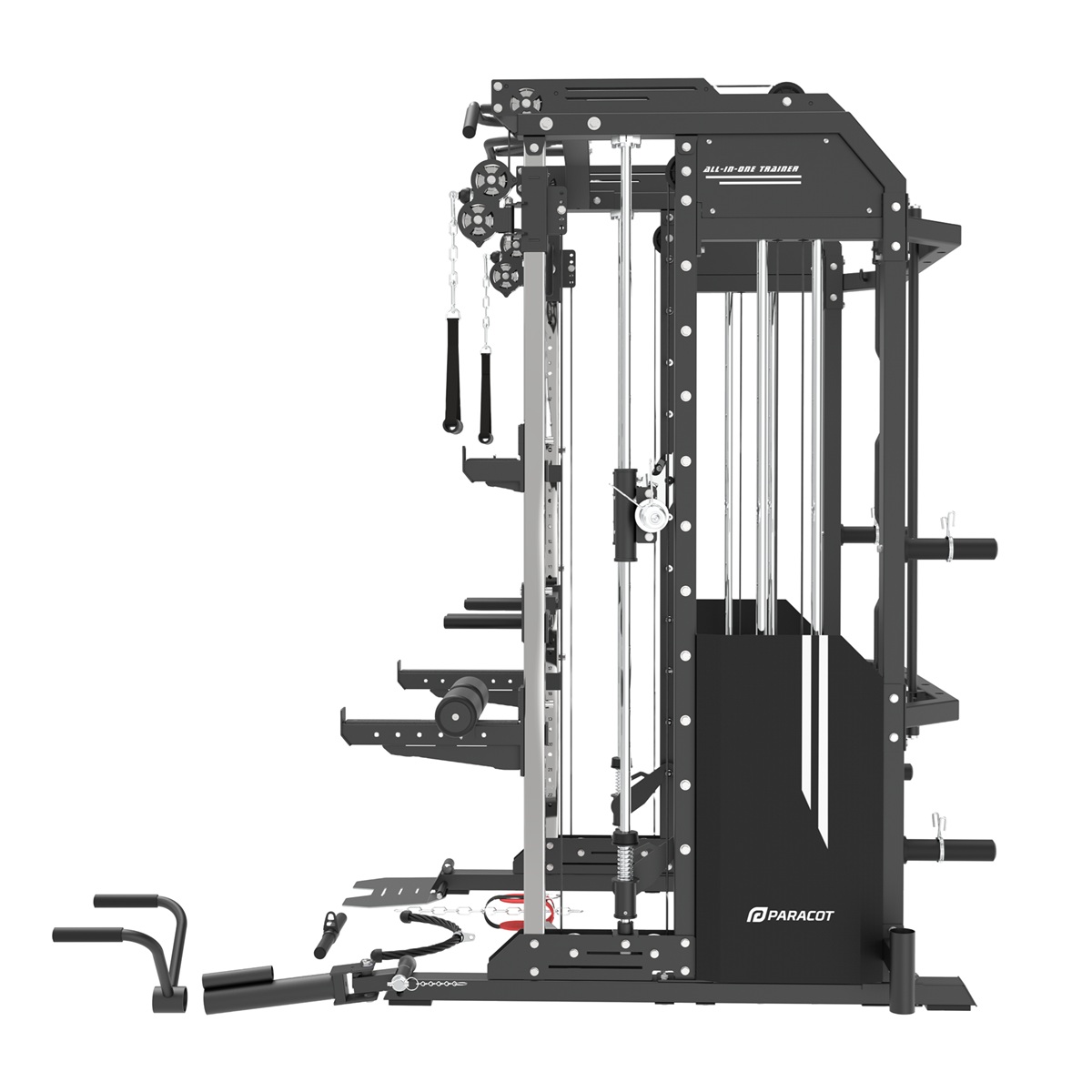 Smith Machine & Power Rack with Cable Pulley Paracot SM100