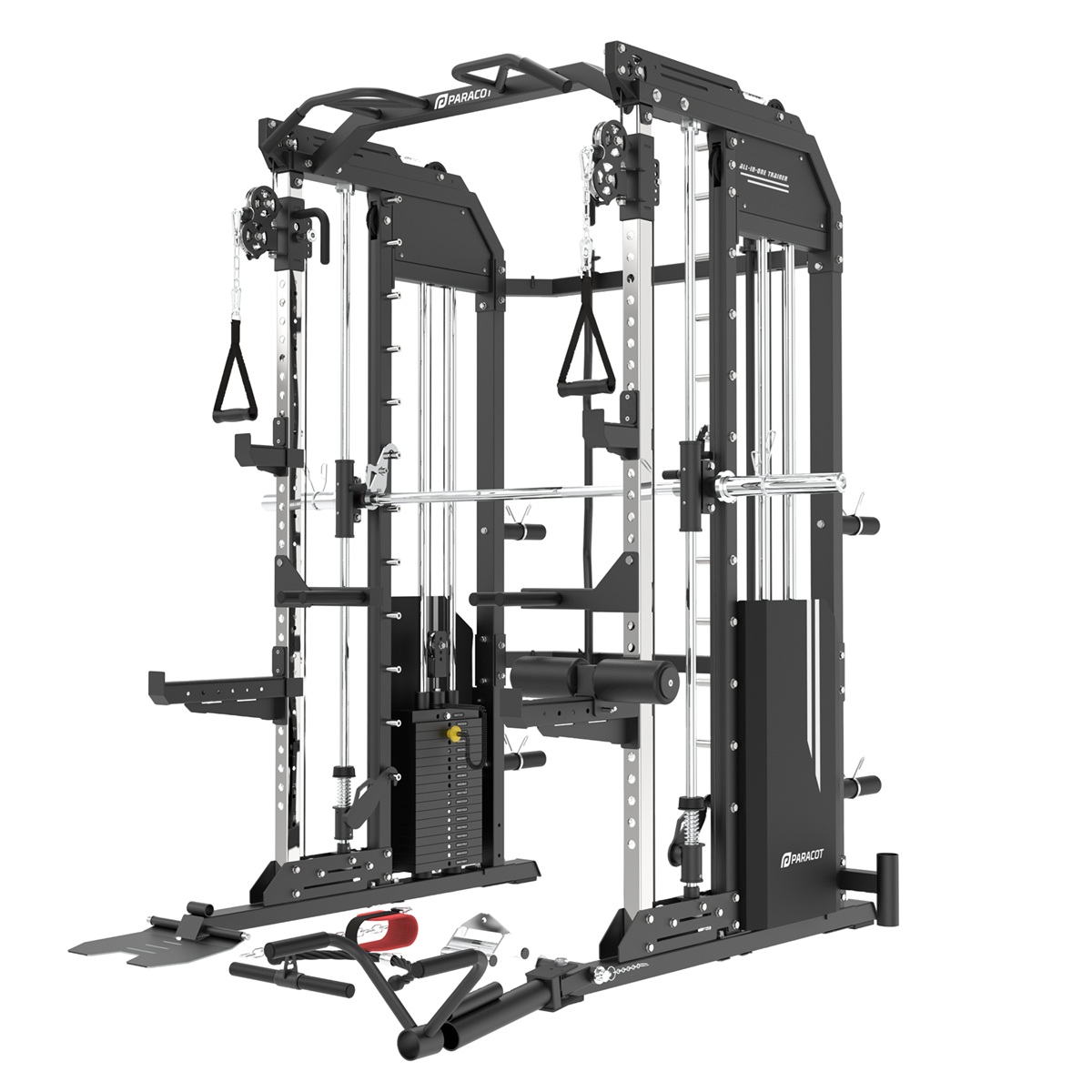 Smith Machine & Power Rack with Cable Pulley Paracot SM100