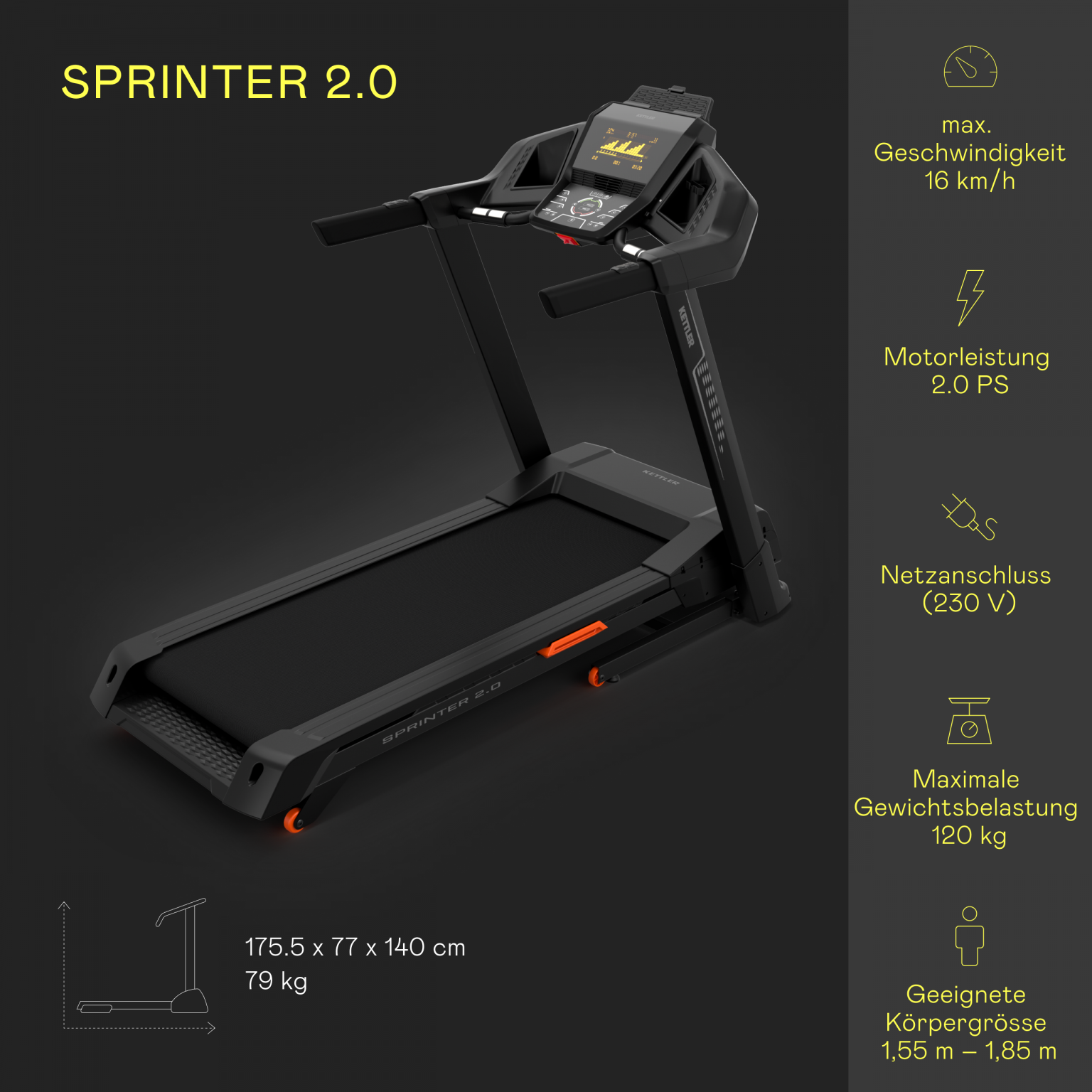 Traka za trčanje Kettler Sprinter 2.0