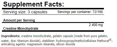 Creatine Monohydrate kapsule - 220 kapsula