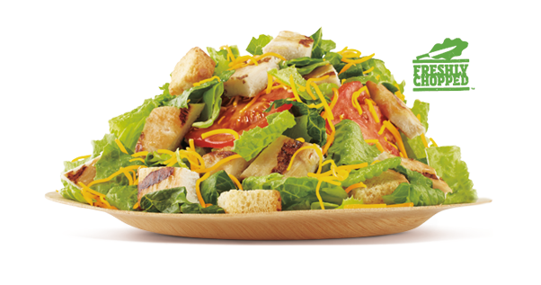 burger gink salad