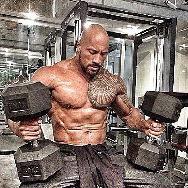 Dwayne Johnson u treningu