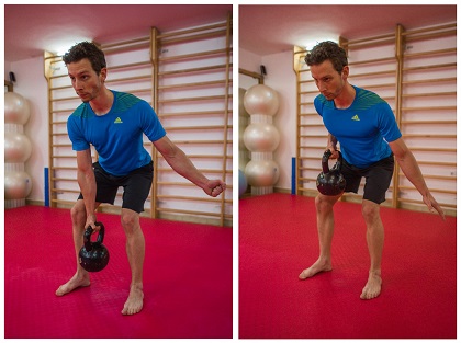 Kettlebell rowing