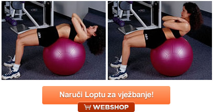vježbe za trbuh na lopti
