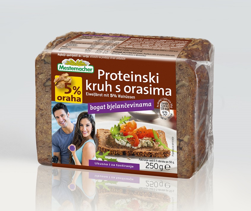 Proteinski kruh s orasima - 250 g