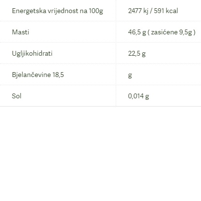 Maslac od indijskih oraščića (100% čisti) - 500 g