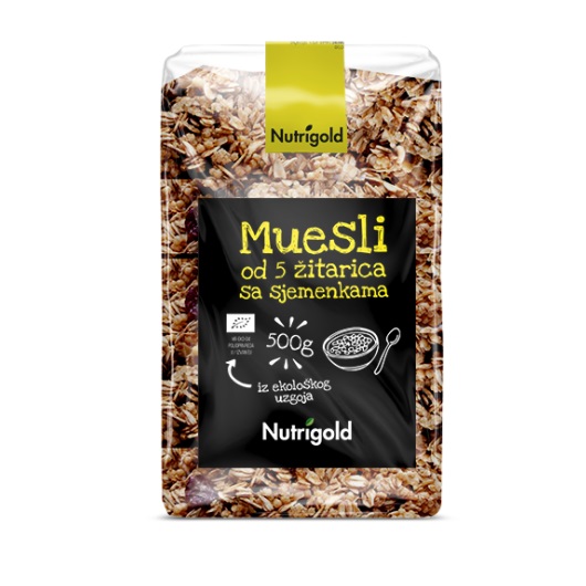 Bio Muesli od 5 žitarica sa sjemenkama - 500 g