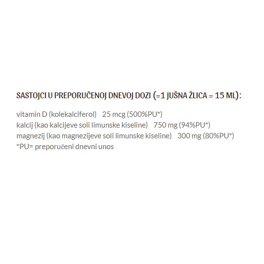 Tekući kalcij-magnezij citrat + vitamin D3 - 473 ml