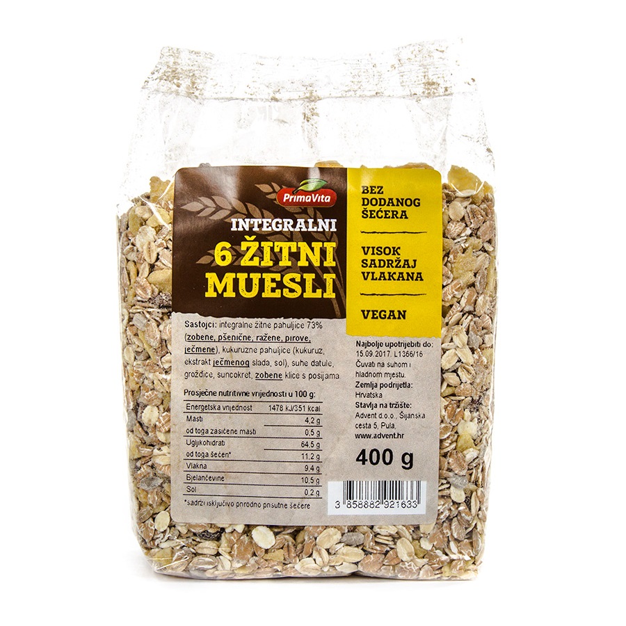 Integralni 6 žitni musli - 400 g