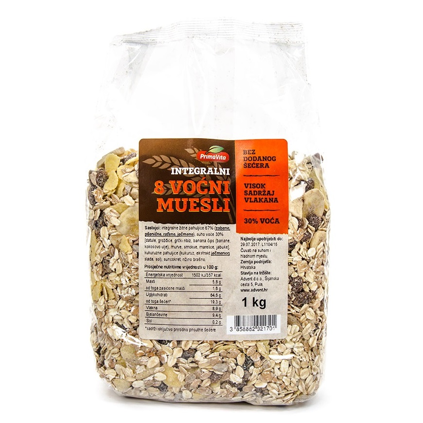 Integralni 8 voćni musli - 400 g