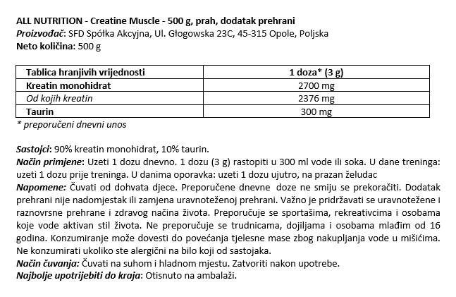 Creatine Muscle Max - 1 kg