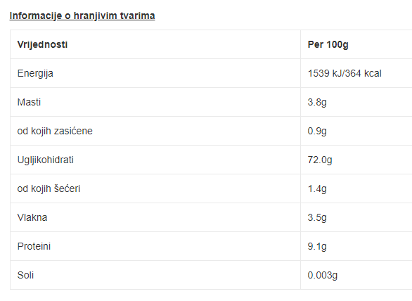 Bio Tjestenina penne (integralna riža) bez glutena - 500 g