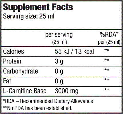 L-Carnitine 3000 - 20 x 25 ml