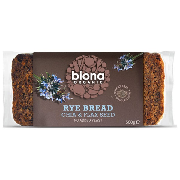 Bio Kruh bez kvasca (raž, chia, lan) - 500 g