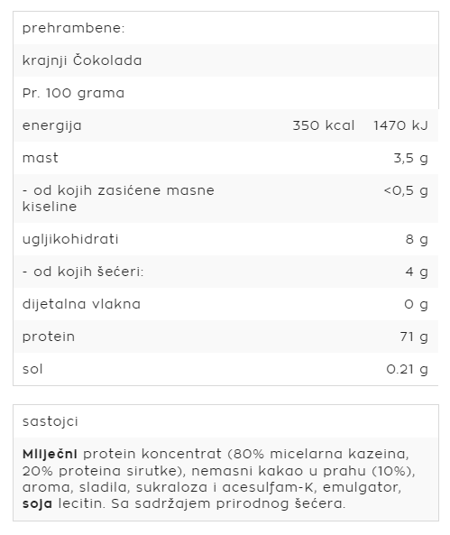 Casein protein - 750 g