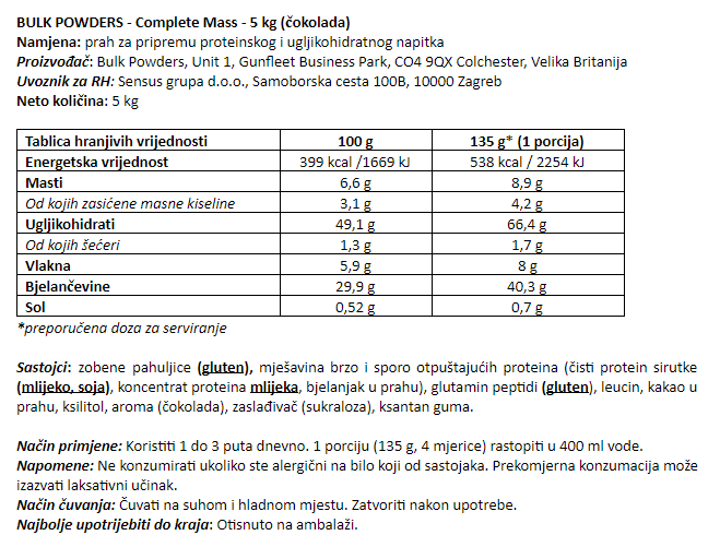 Complete Mass - 5 kg