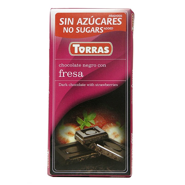 Čokolada tamna s jagodama - 75 g