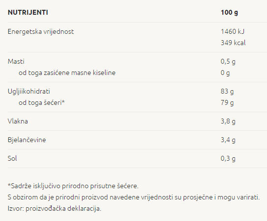 Datulje bez koštica - 1 kg