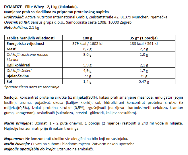 Elite Whey - 2,1 kg