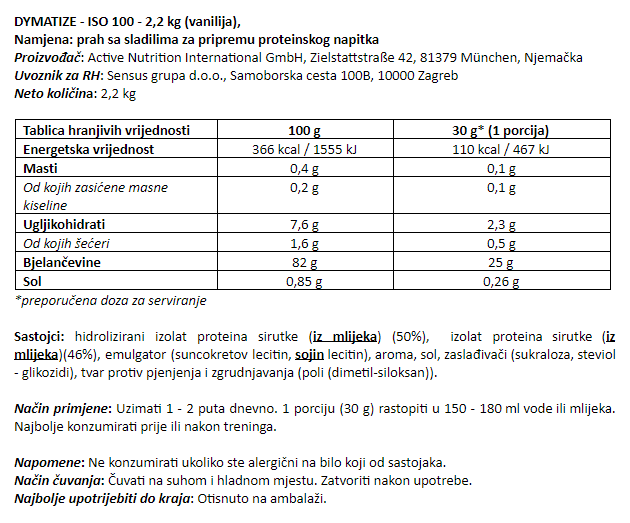 ISO 100 - 2,2 kg