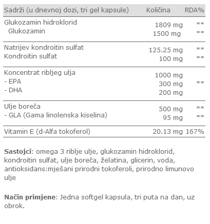 Glucosamine Omega-3 - 90 kapsula