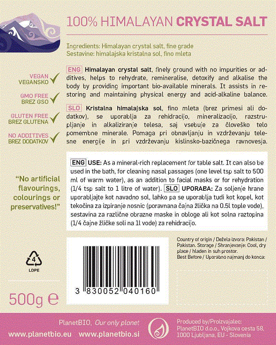 Bio Himalajska sol - 500 g