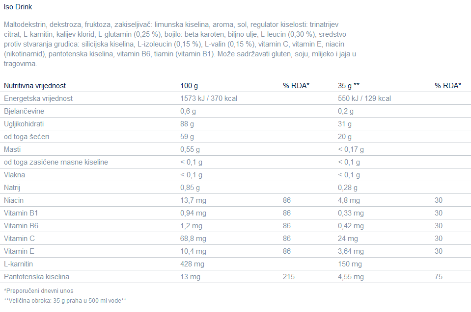 ISO Drink - 735 g